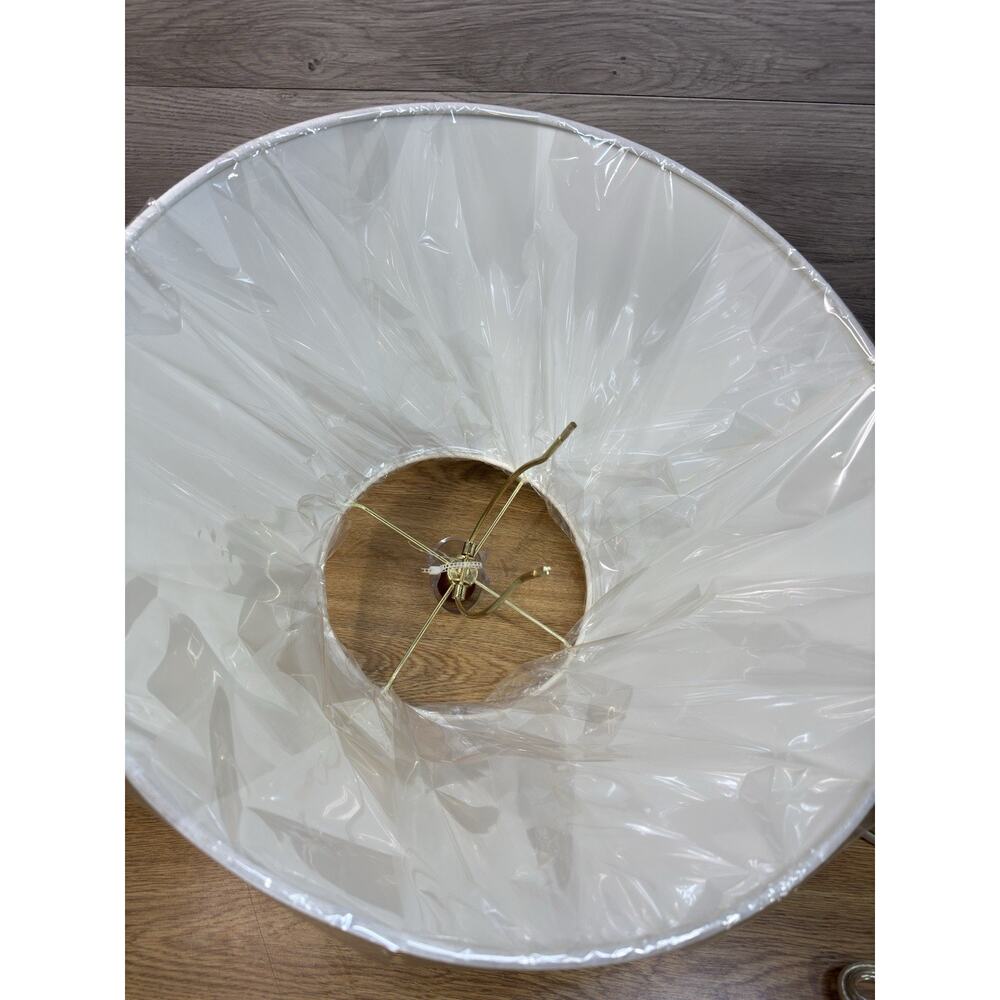 Ralph Lauren Green Pineapple Lamp 26” Shade Ceramic & Wood Base~New with Tag - Picture 10 of 12